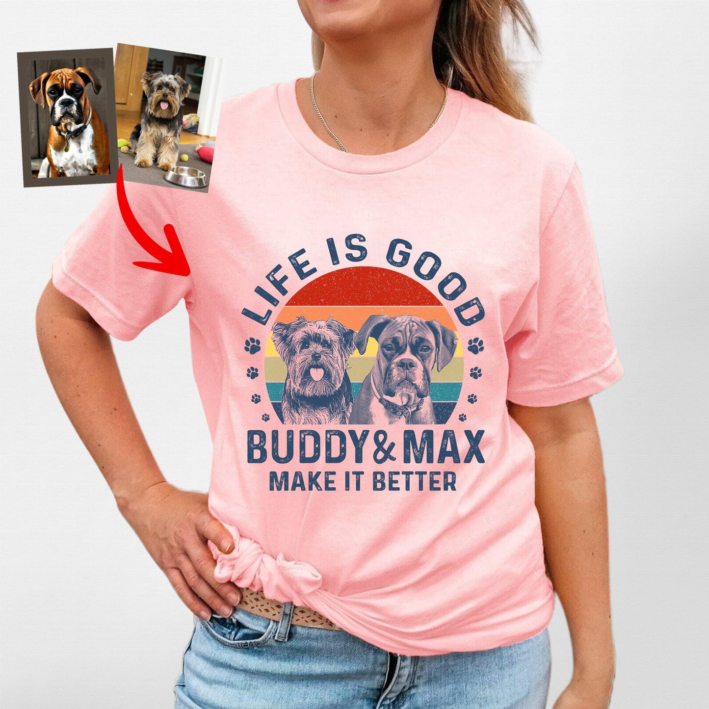 Life Is Good Custom Dogface Unisex Shirt