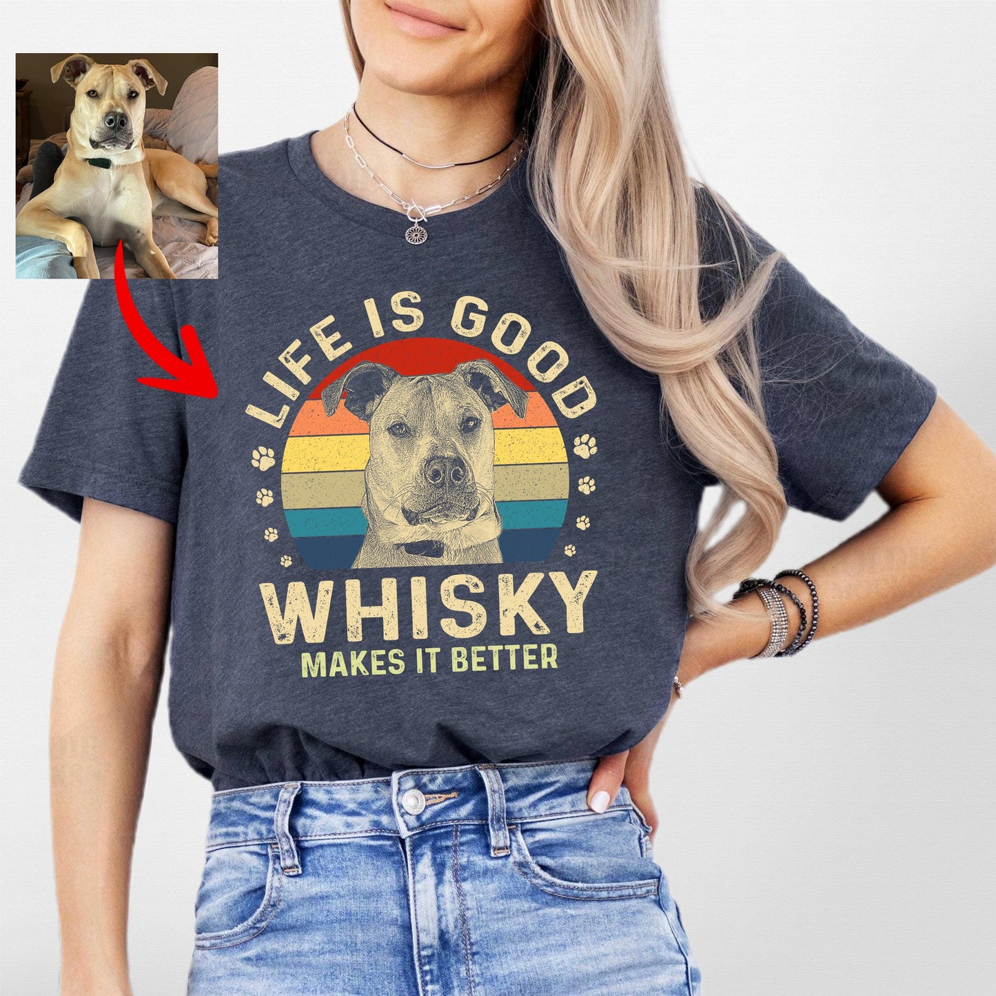 Life Is Good Custom Dogface Unisex Shirt