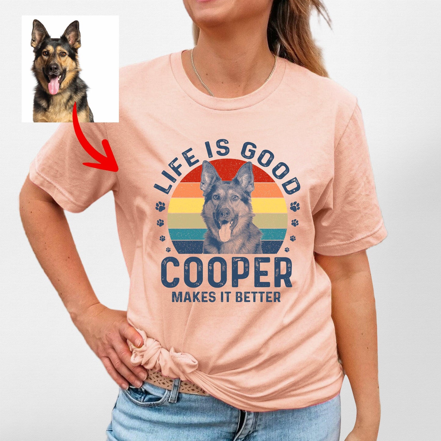 Life Is Good Custom Dogface Unisex Shirt
