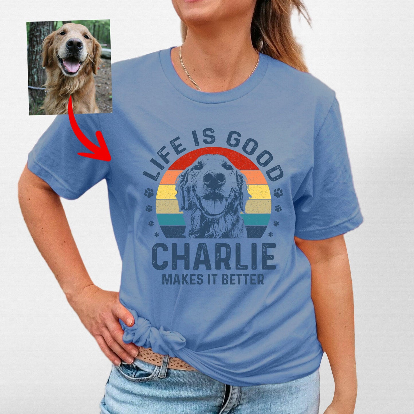 Life Is Good Custom Dogface Unisex Shirt