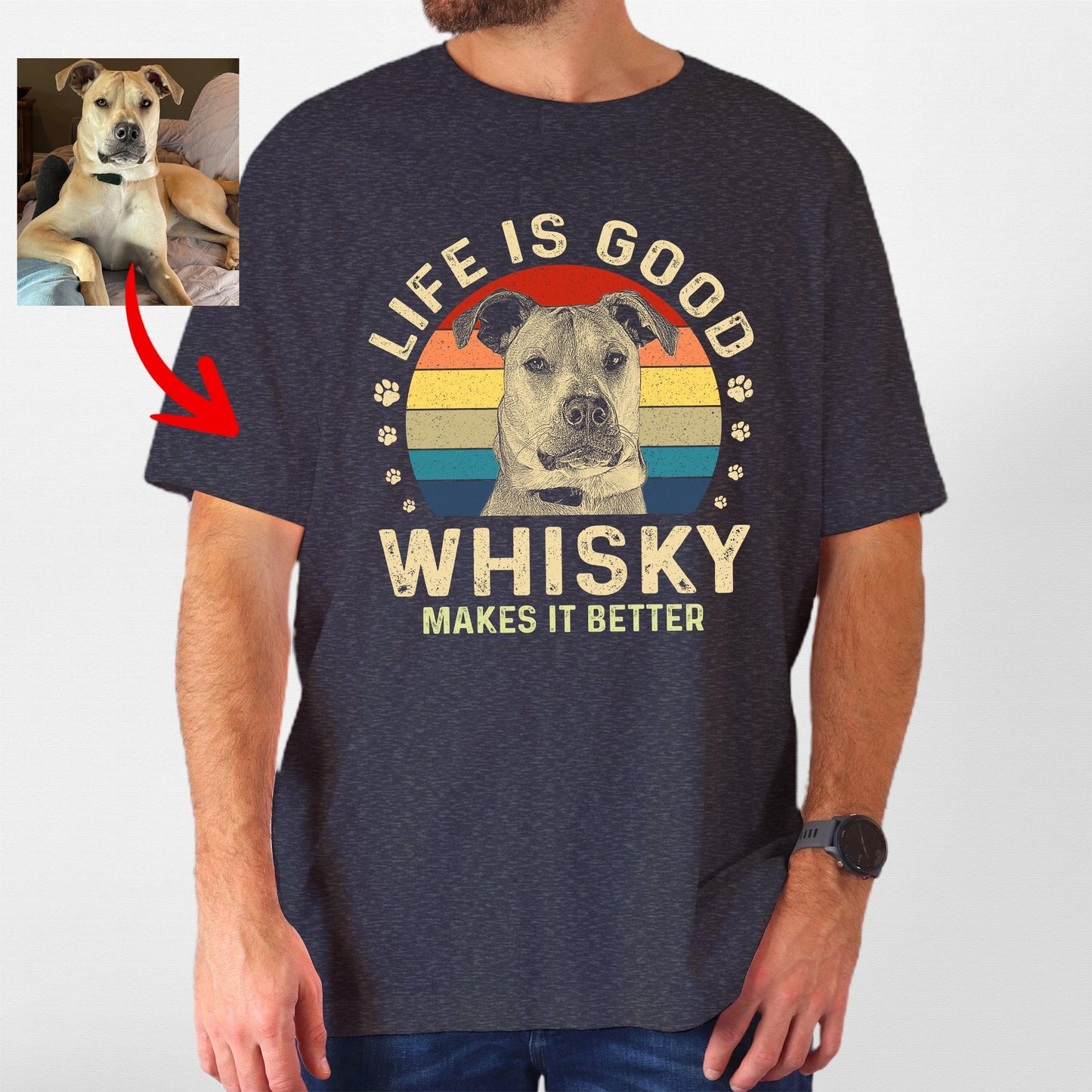 Life Is Good Custom Dogface Unisex Shirt