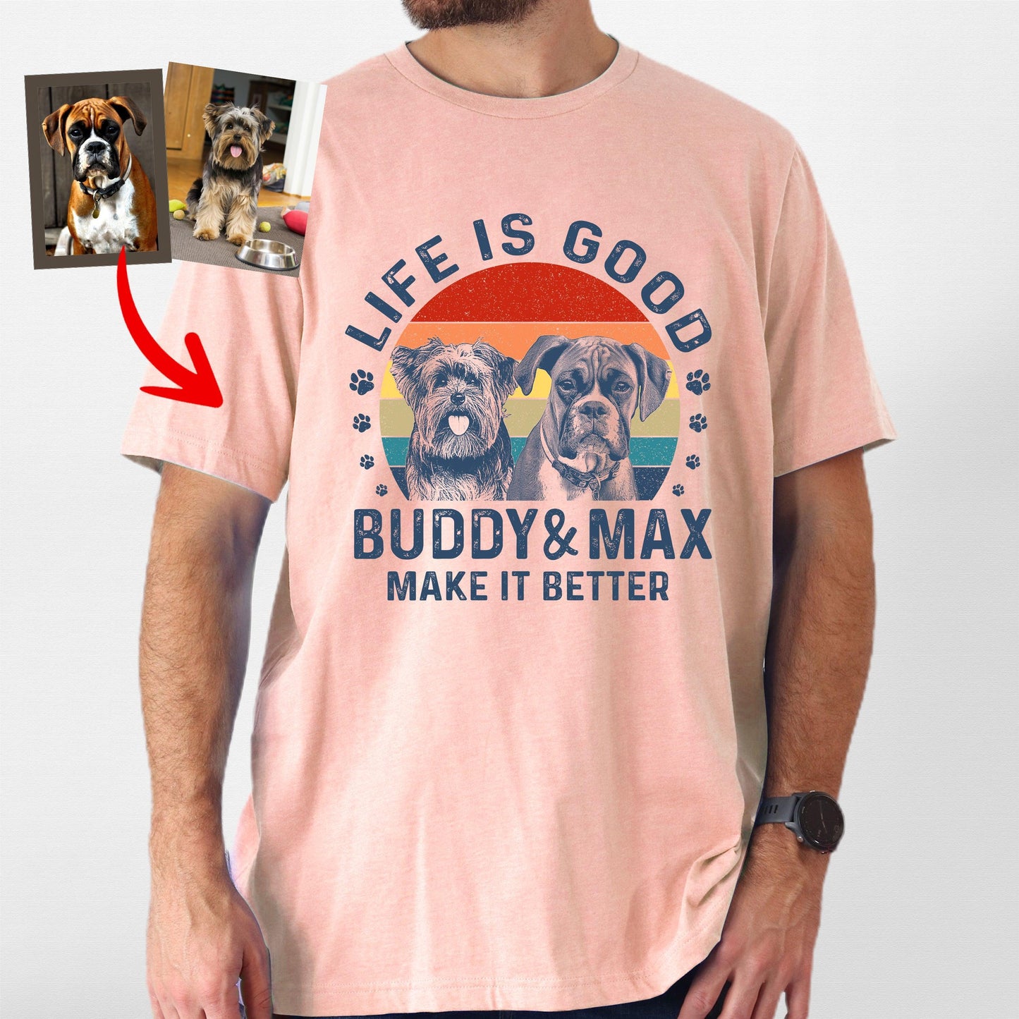 Life Is Good Custom Dogface Unisex Shirt