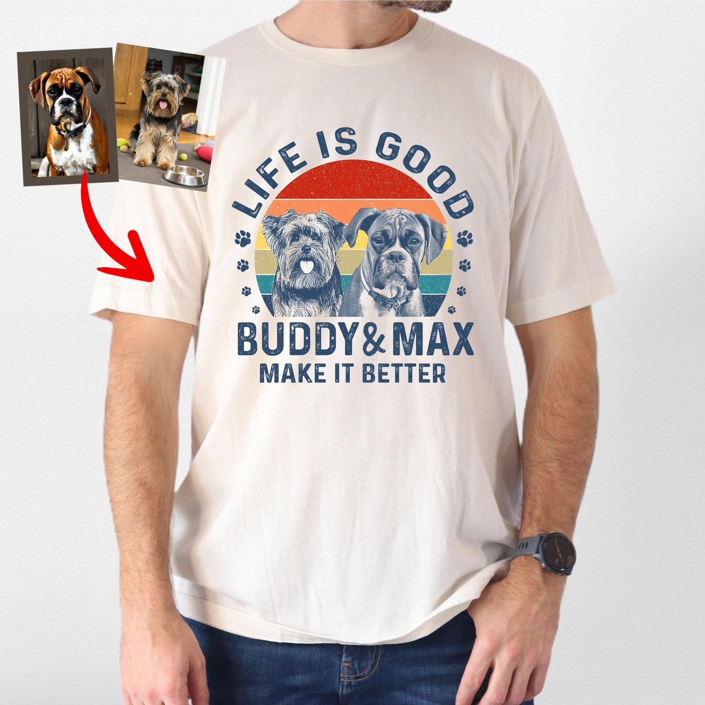 Life Is Good Custom Dogface Unisex Shirt