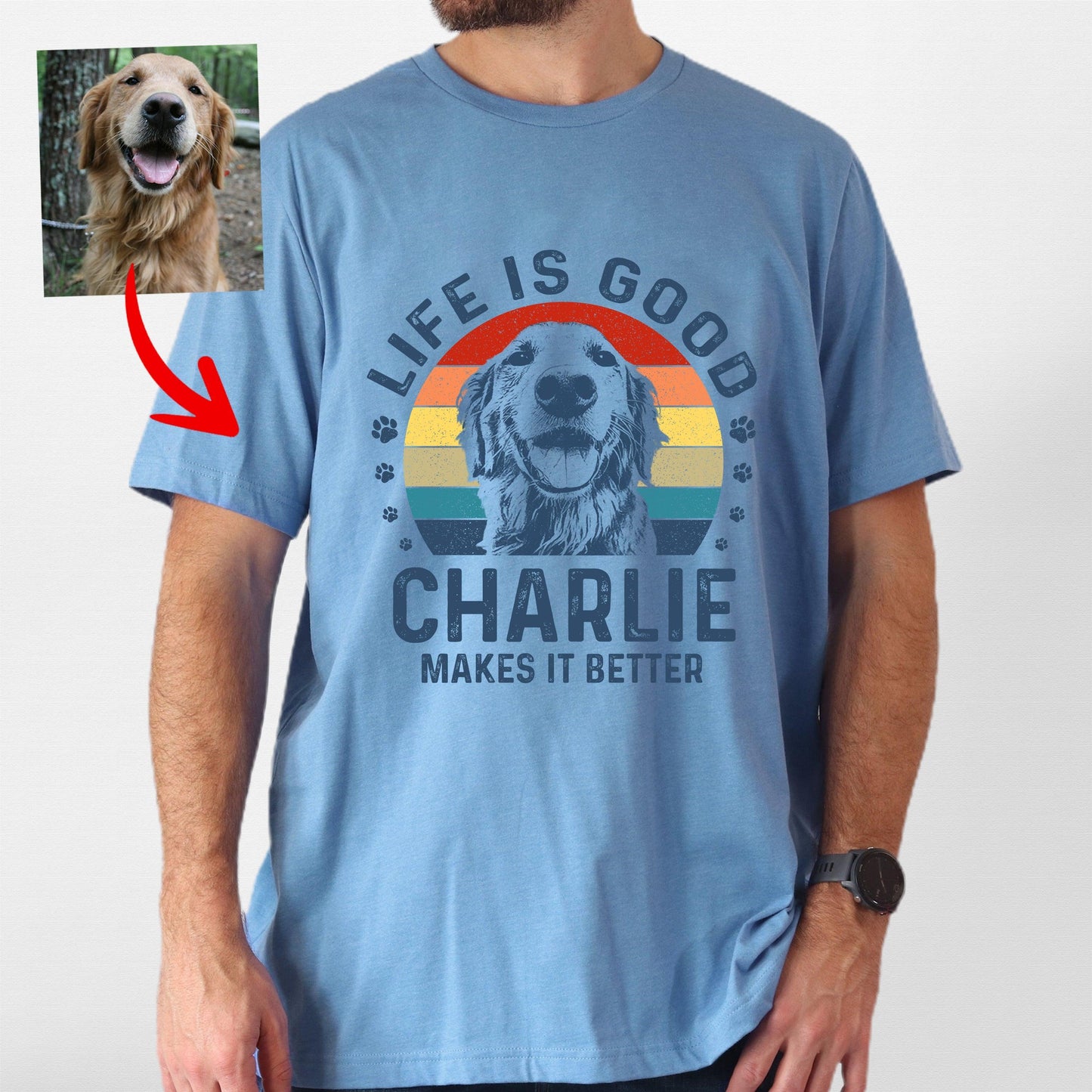 Life Is Good Custom Dogface Unisex Shirt