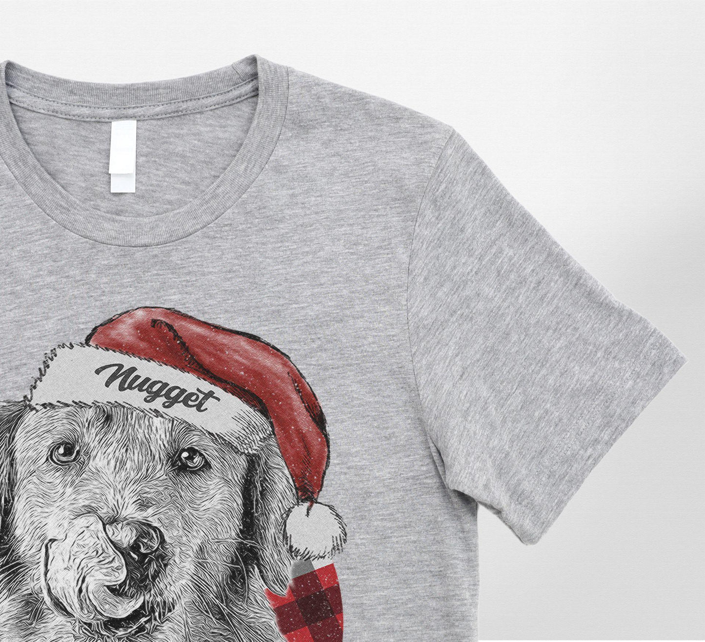Funny Dog Lovers Christmas Crewneck - Custom Pet Portrait Santa Gift