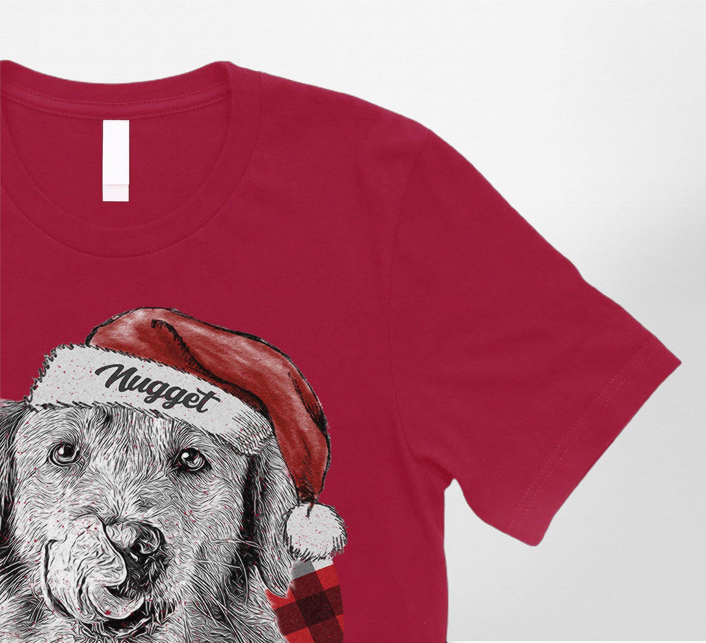 Funny Dog Lovers Christmas Crewneck - Custom Pet Portrait Santa Gift