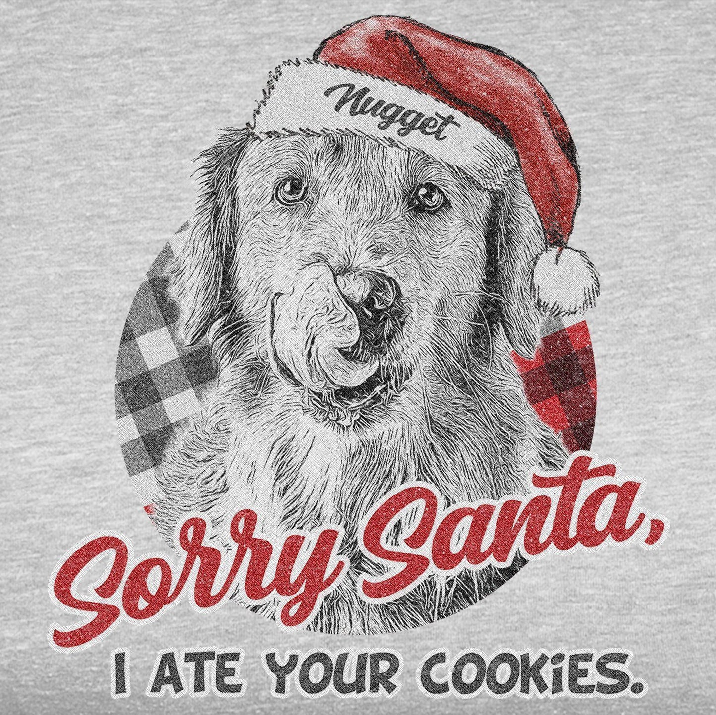 Funny Dog Lovers Christmas Crewneck - Custom Pet Portrait Santa Gift