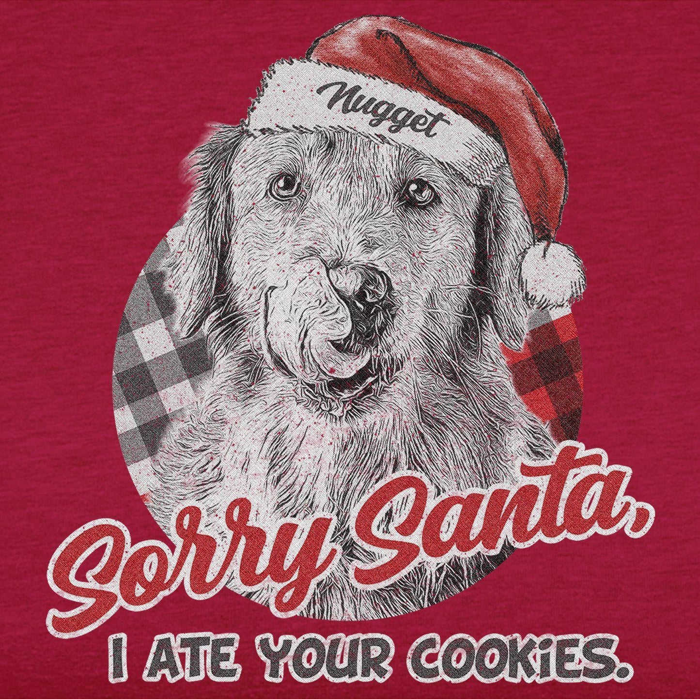 Funny Dog Lovers Christmas Crewneck - Custom Pet Portrait Santa Gift