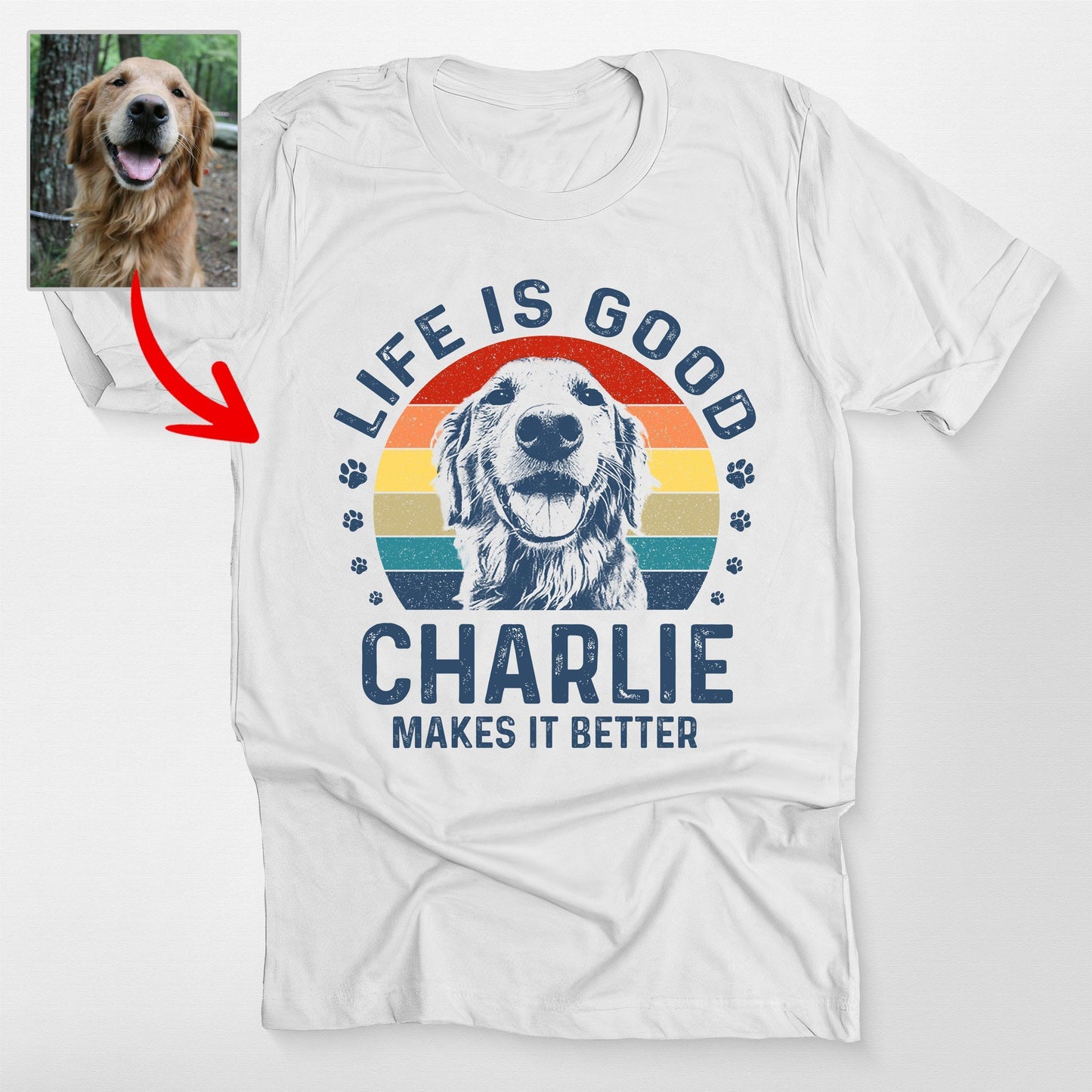 Life Is Good Custom Dogface Unisex Shirt