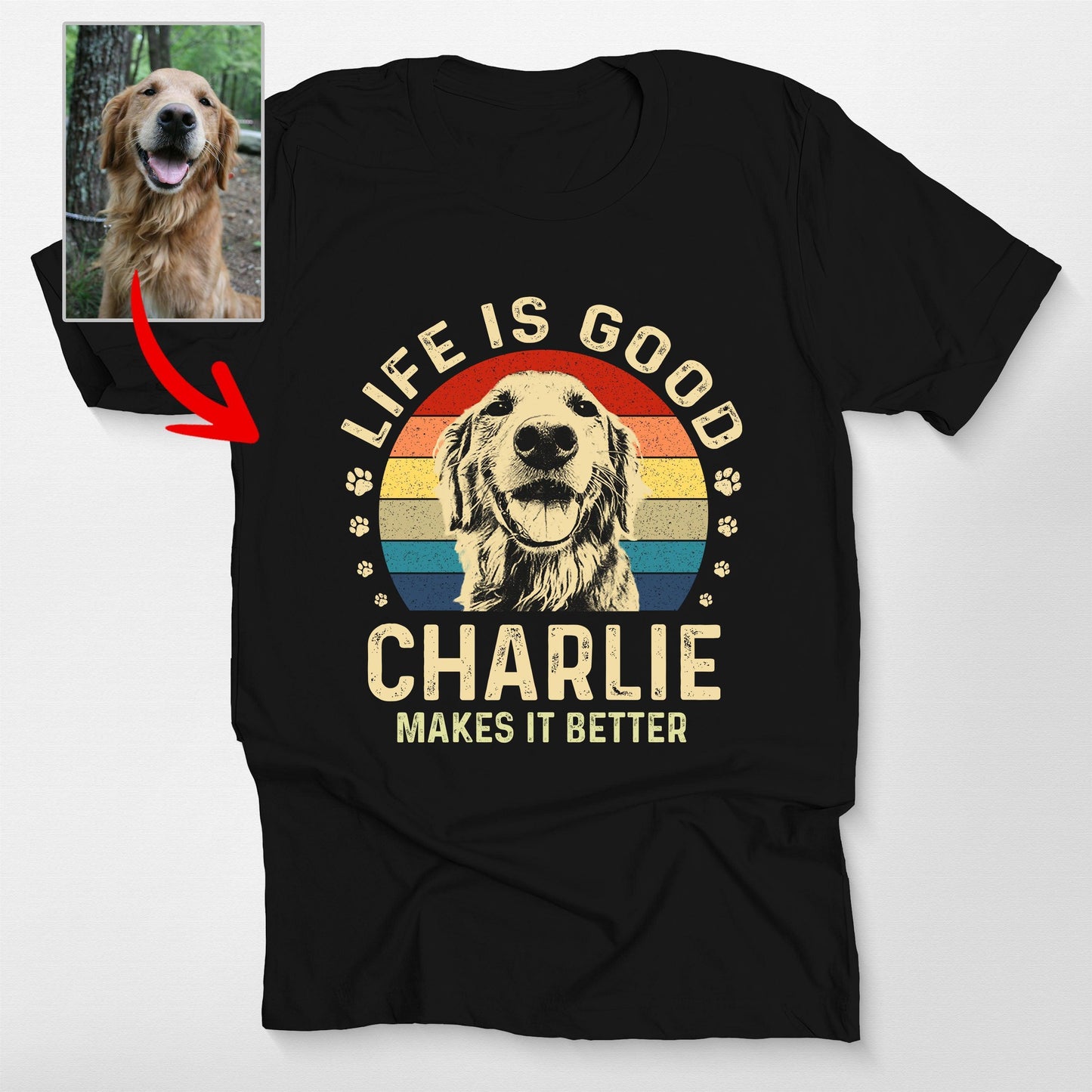 Life Is Good Custom Dogface Unisex Shirt