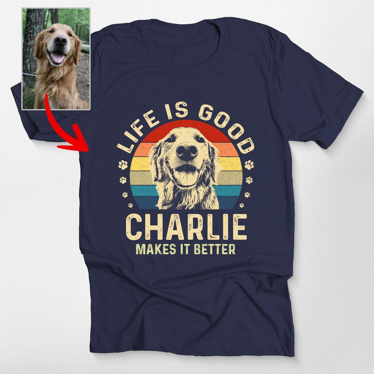 Life Is Good Custom Dogface Unisex Shirt