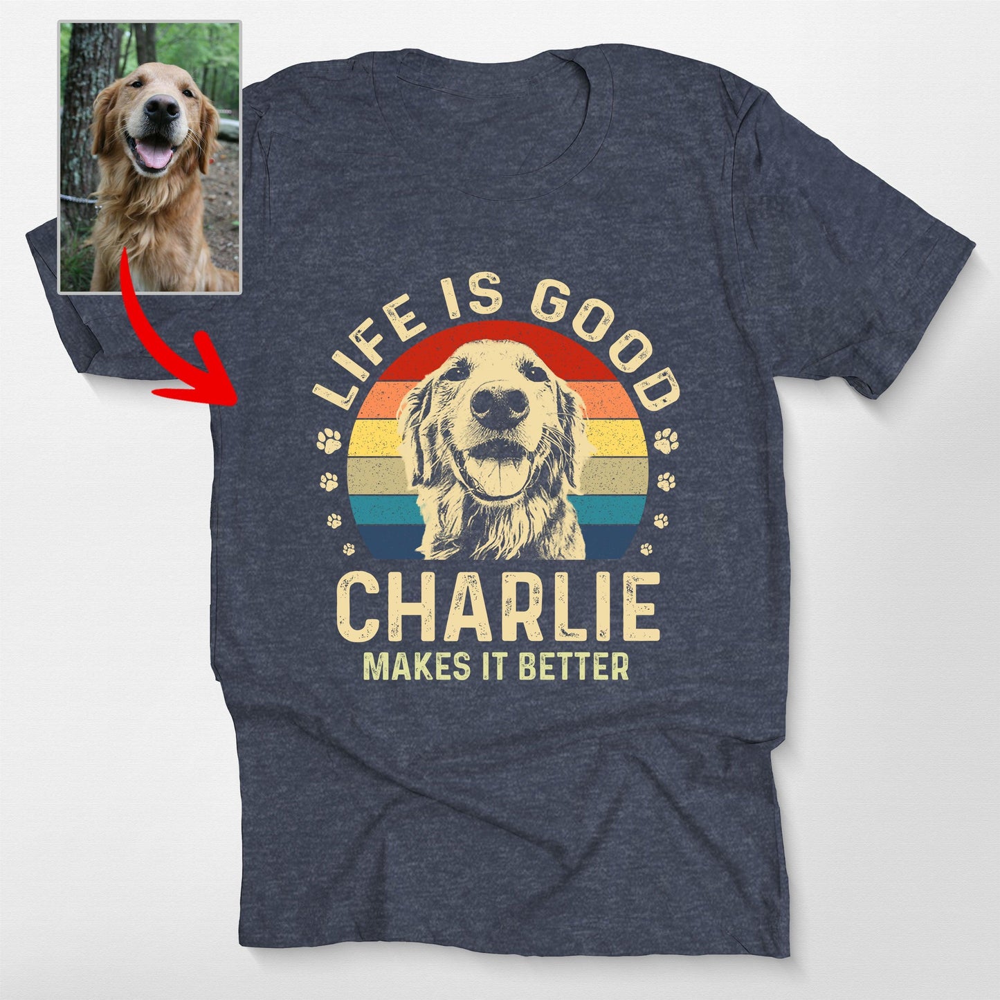 Life Is Good Custom Dogface Unisex Shirt