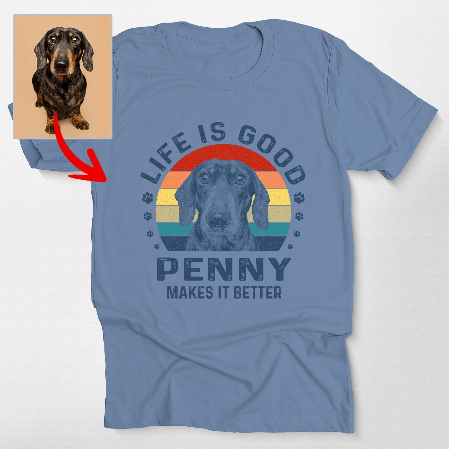 Life Is Good Custom Dogface Unisex Shirt