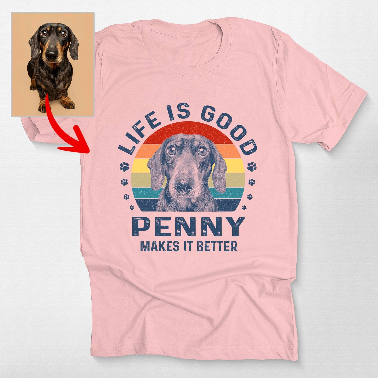 Life Is Good Custom Dogface Unisex Shirt