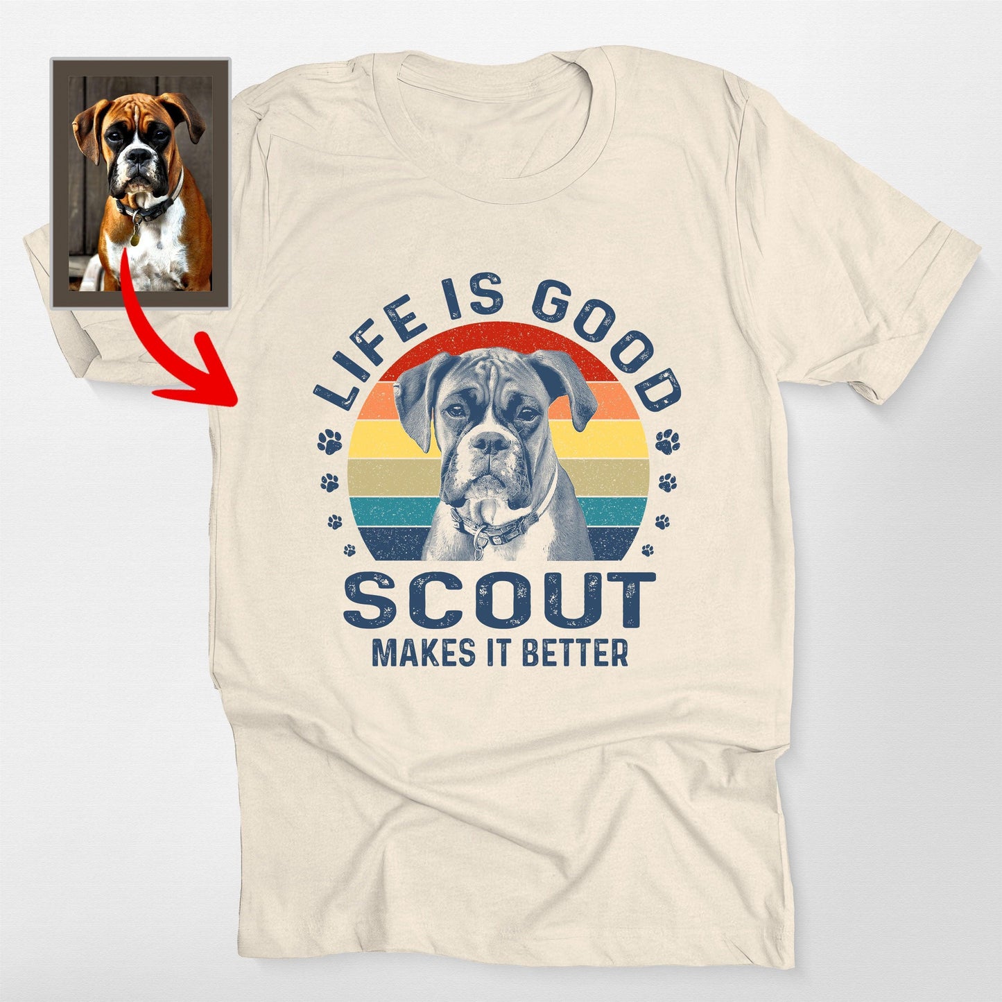 Life Is Good Custom Dogface Unisex Shirt