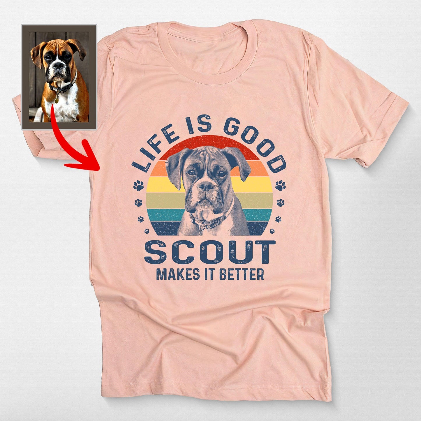 Life Is Good Custom Dogface Unisex Shirt