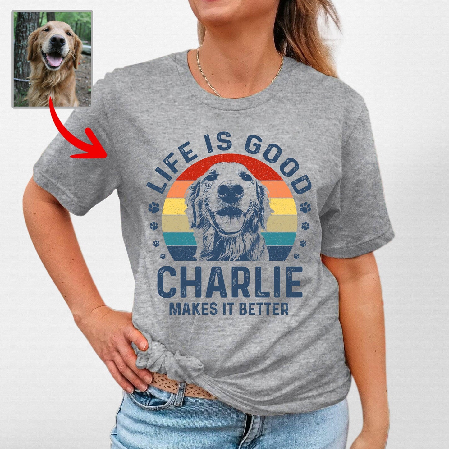 Life Is Good Custom Dogface Unisex Shirt