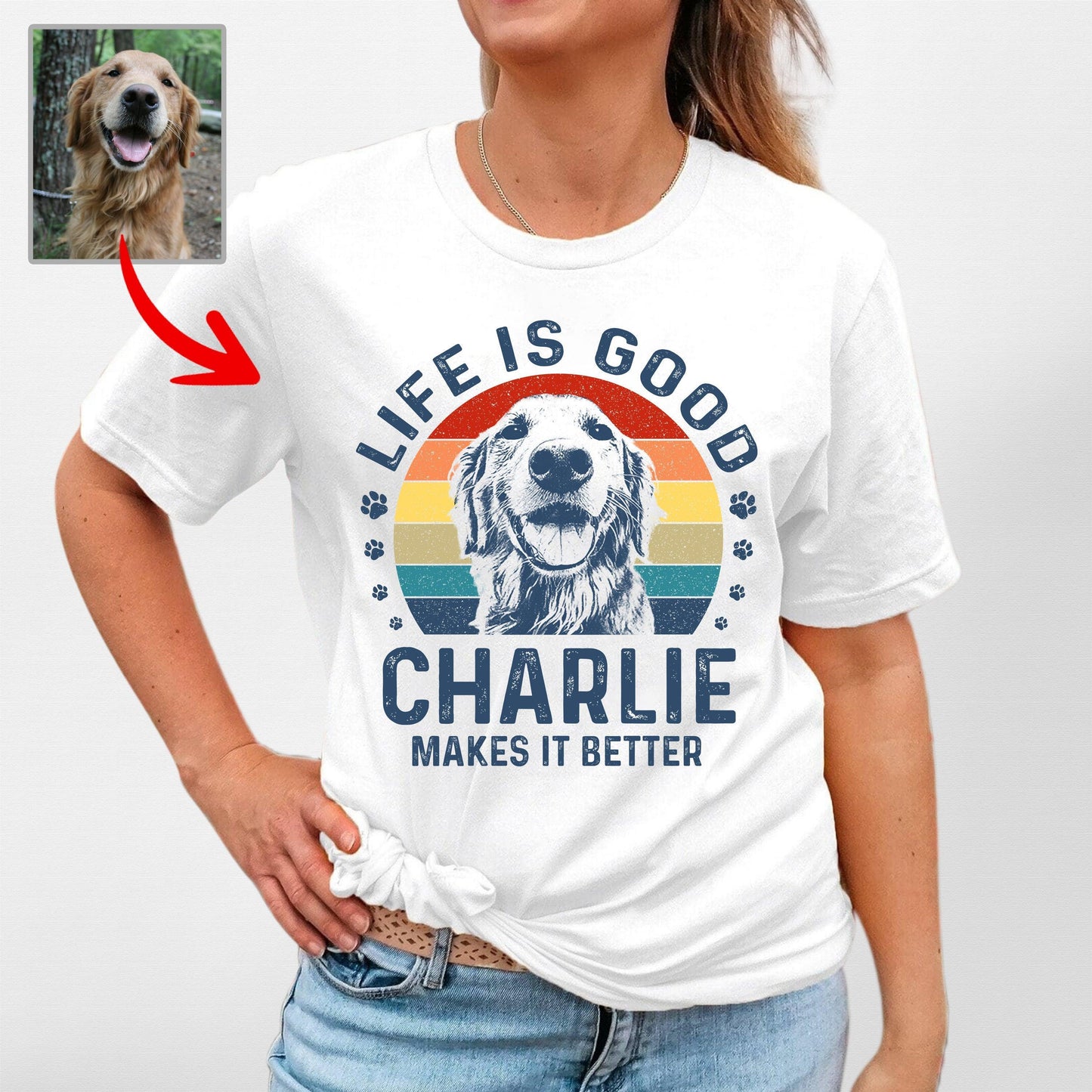 Life Is Good Custom Dogface Unisex Shirt