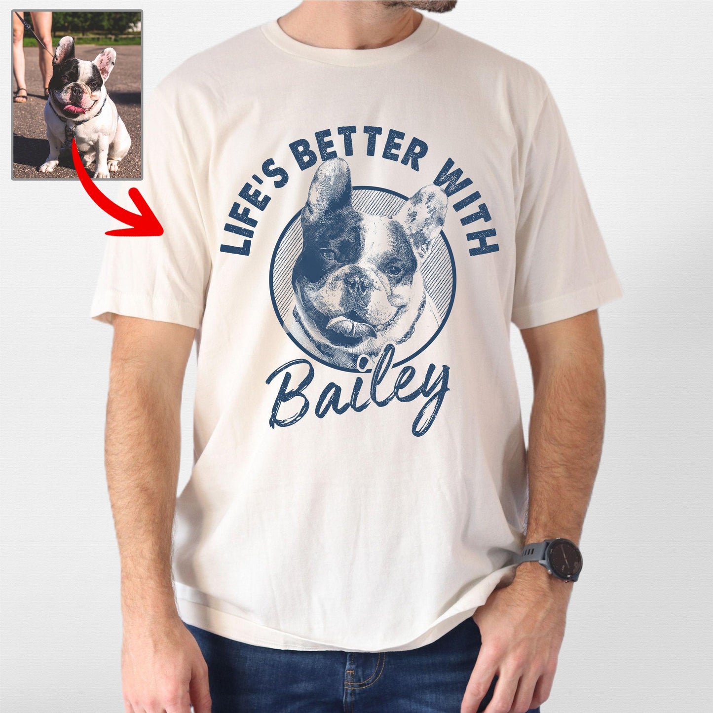 Life's Better with Dog Bella Canvas T-Shirt For Dads