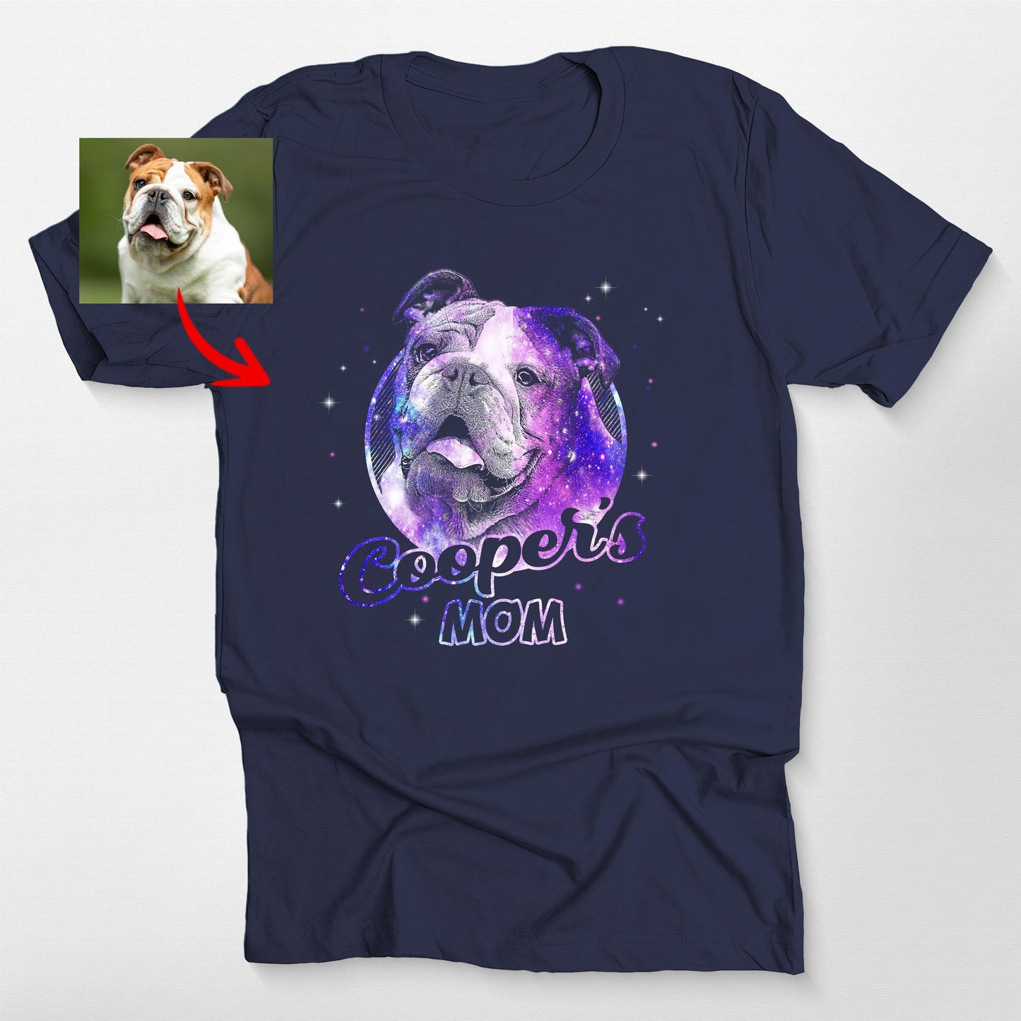 Custom Dogface with Galaxy Style T-shirt
