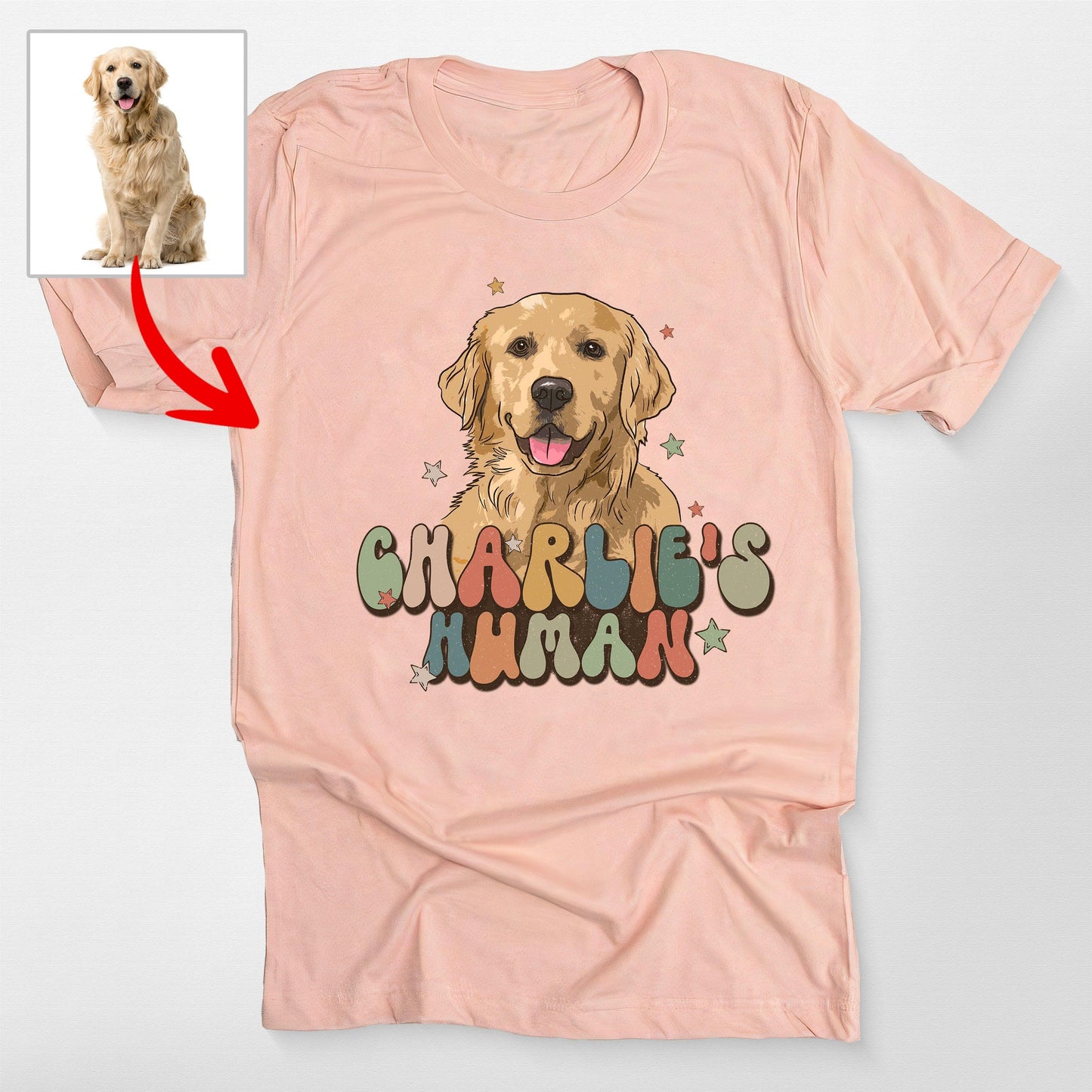 Custom Dog Lover Gift Retro Hand-drawn Bella Canvas Tee