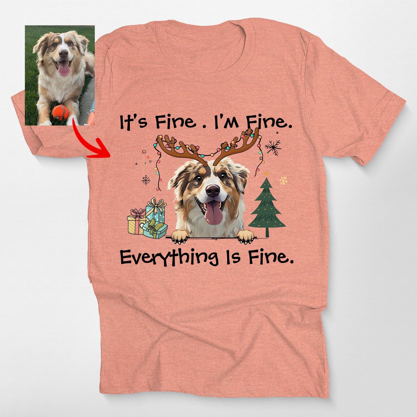 I'm Fine Everything Is Fine T-Shirt For Dog Owners. Bella Canvas Tee
