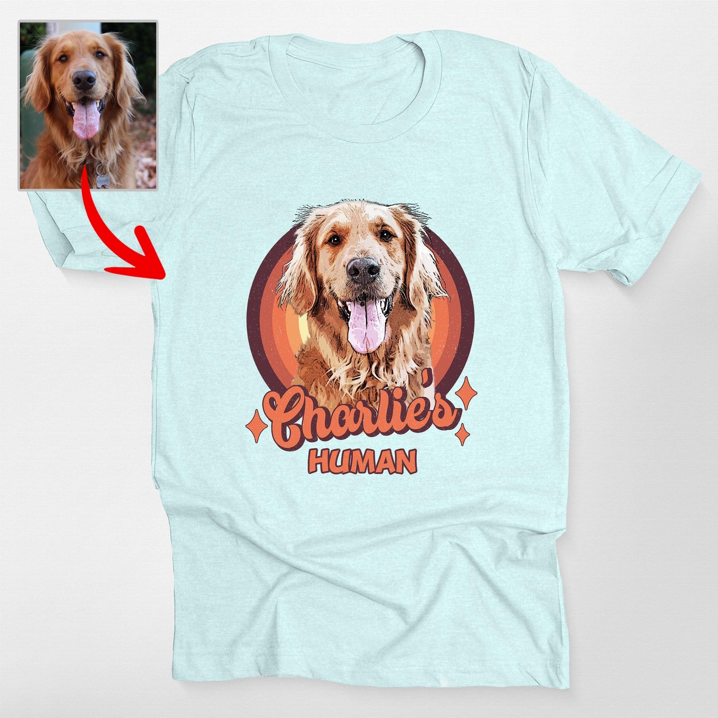 Retro Dog Portrait Bella Canvas T-Shirt – Gift for Dog Lovers