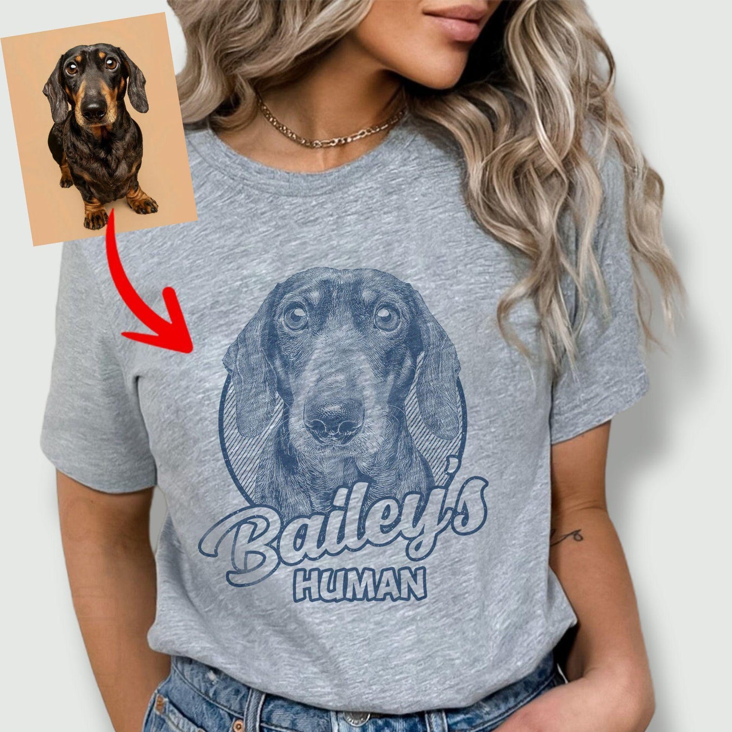 Personalized Dogface Unisex T-shirt