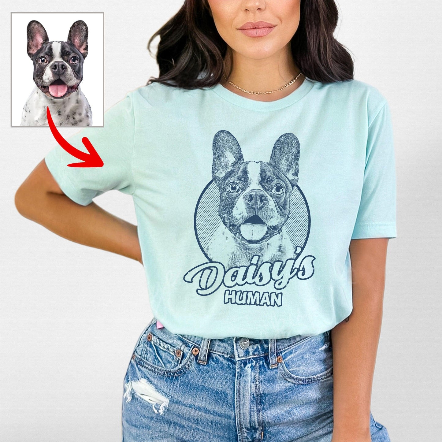 Personalized Dogface Unisex T-shirt