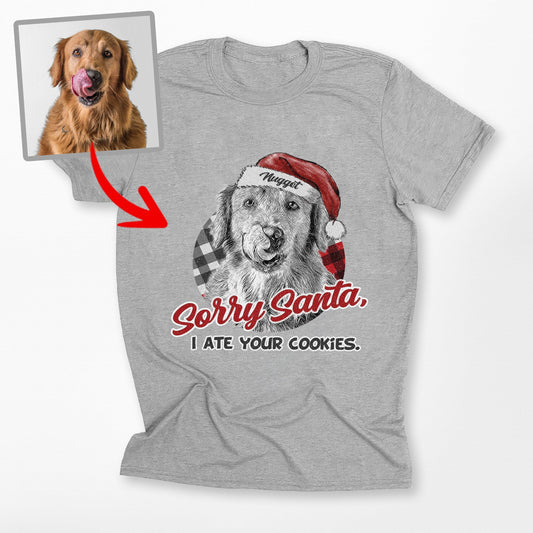 Funny Dog Lovers Christmas Crewneck - Custom Pet Portrait Santa Gift