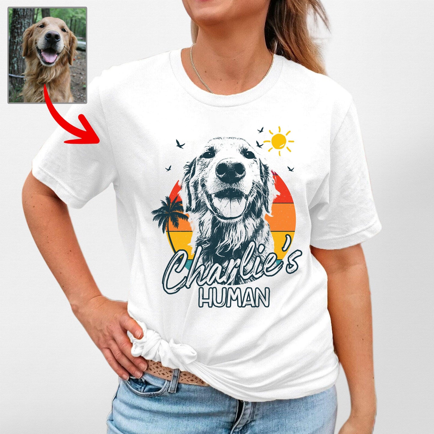 Summer Vibes Customized Dogface T-Shirt For Moms