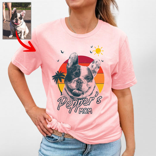 Summer Vibes Customized Dogface T-Shirt For Moms