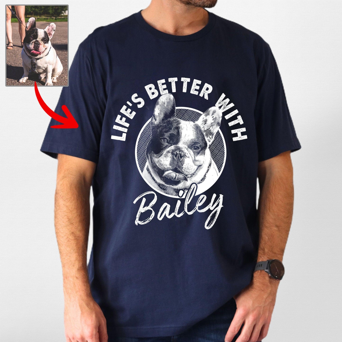 Life's Better with Dog Bella Canvas T-Shirt For Dads