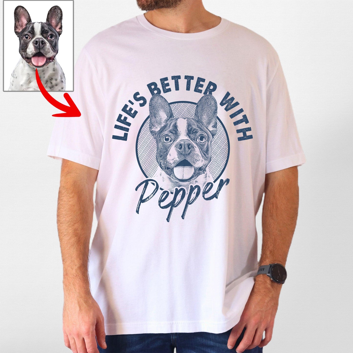 Life's Better with Dog Bella Canvas T-Shirt For Dads