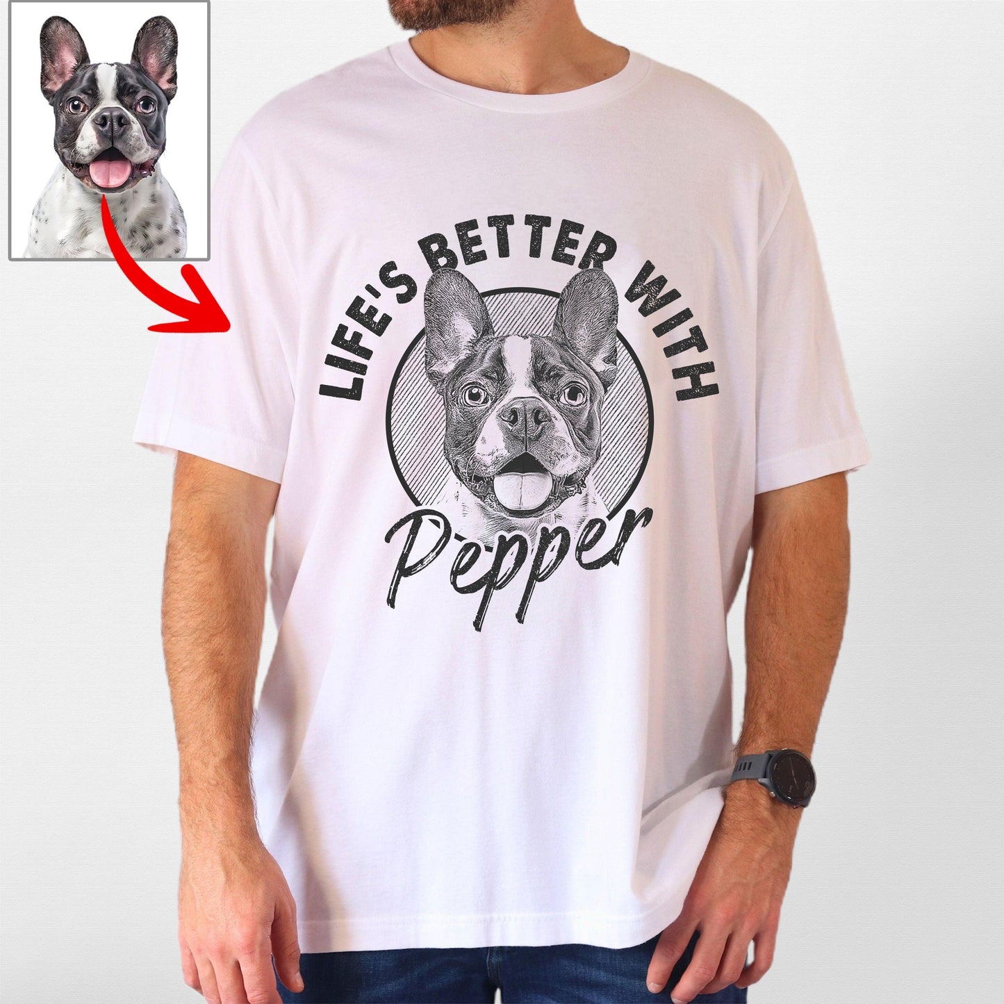 Life's Better with Dog Bella Canvas T-Shirt For Dads