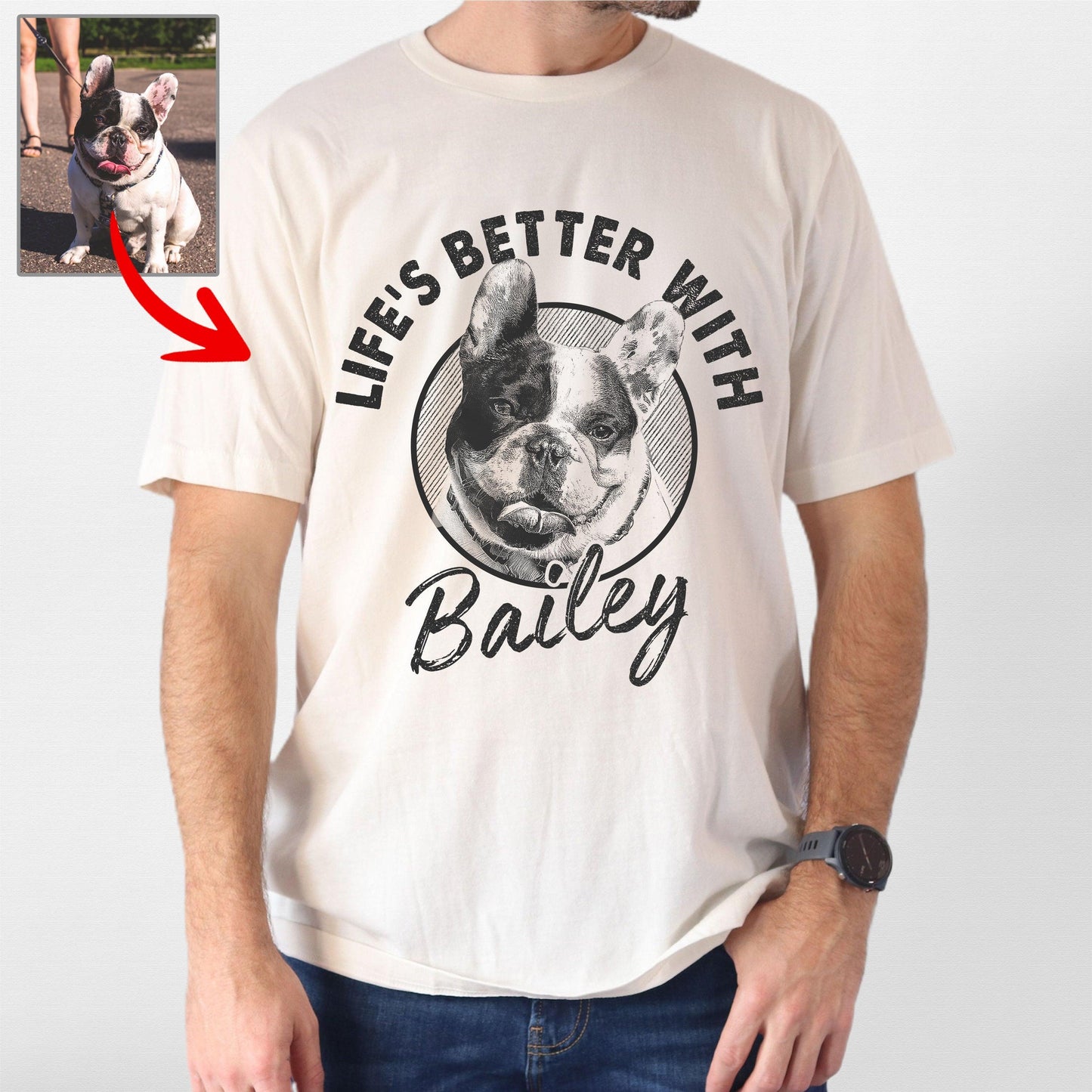 Life's Better with Dog Bella Canvas T-Shirt For Dads