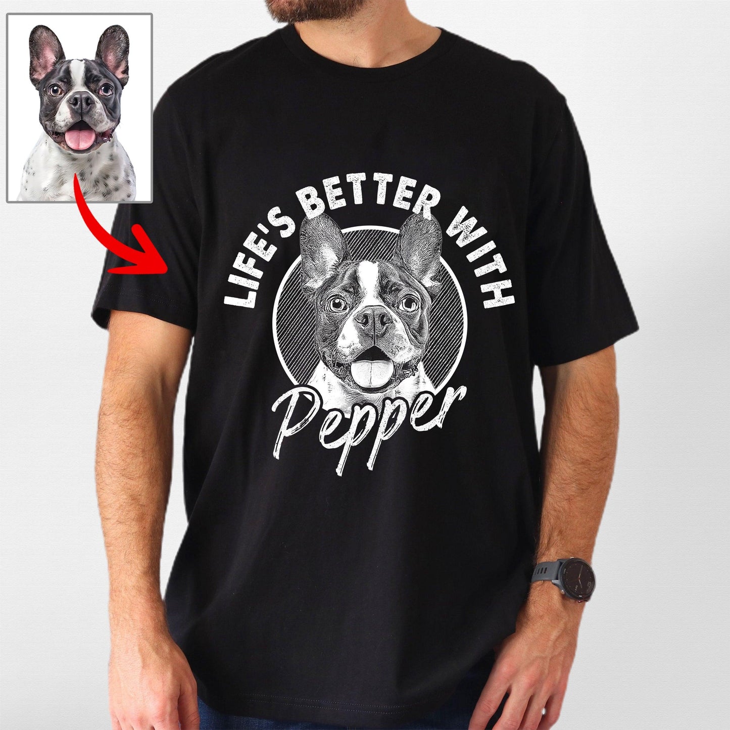Life's Better with Dog Bella Canvas T-Shirt For Dads