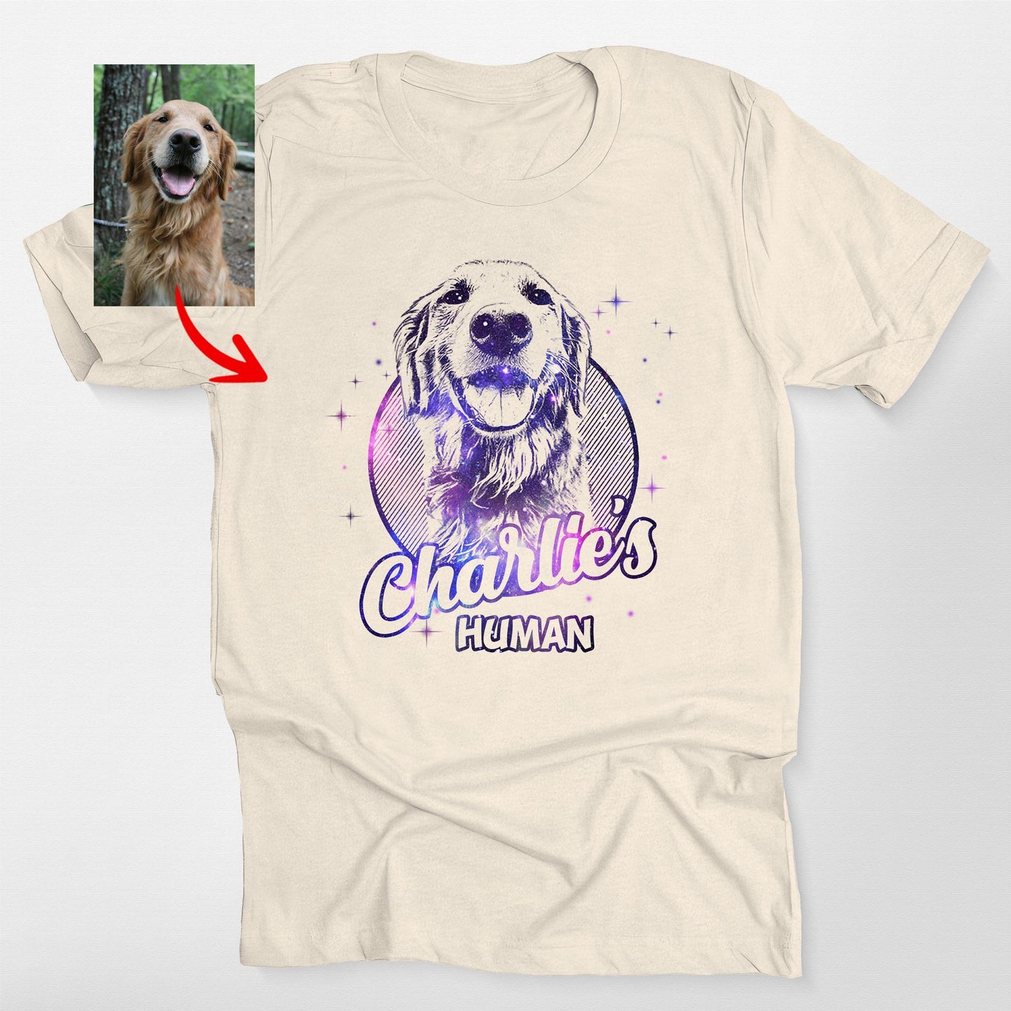 Custom Dogface with Galaxy Style T-shirt