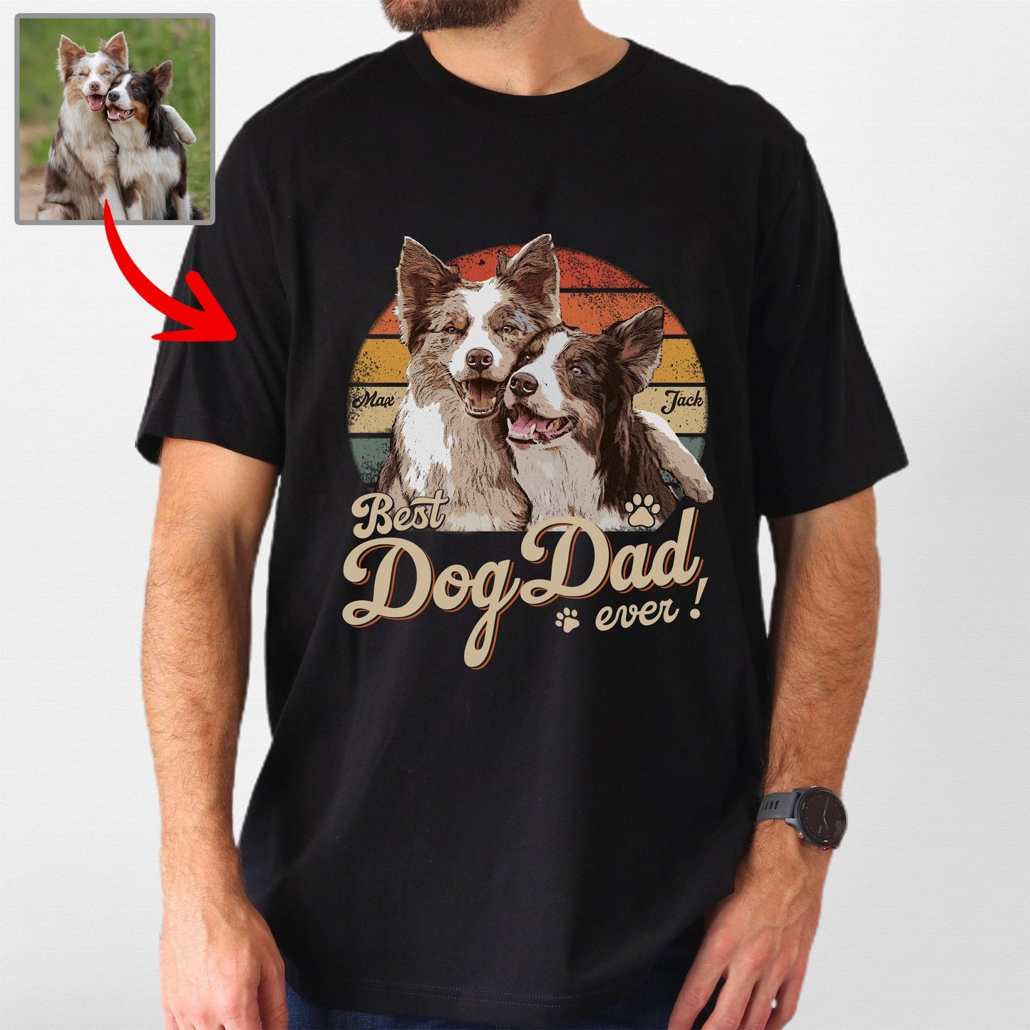 Vintage Style Best Dog Dad Ever T-Shirt