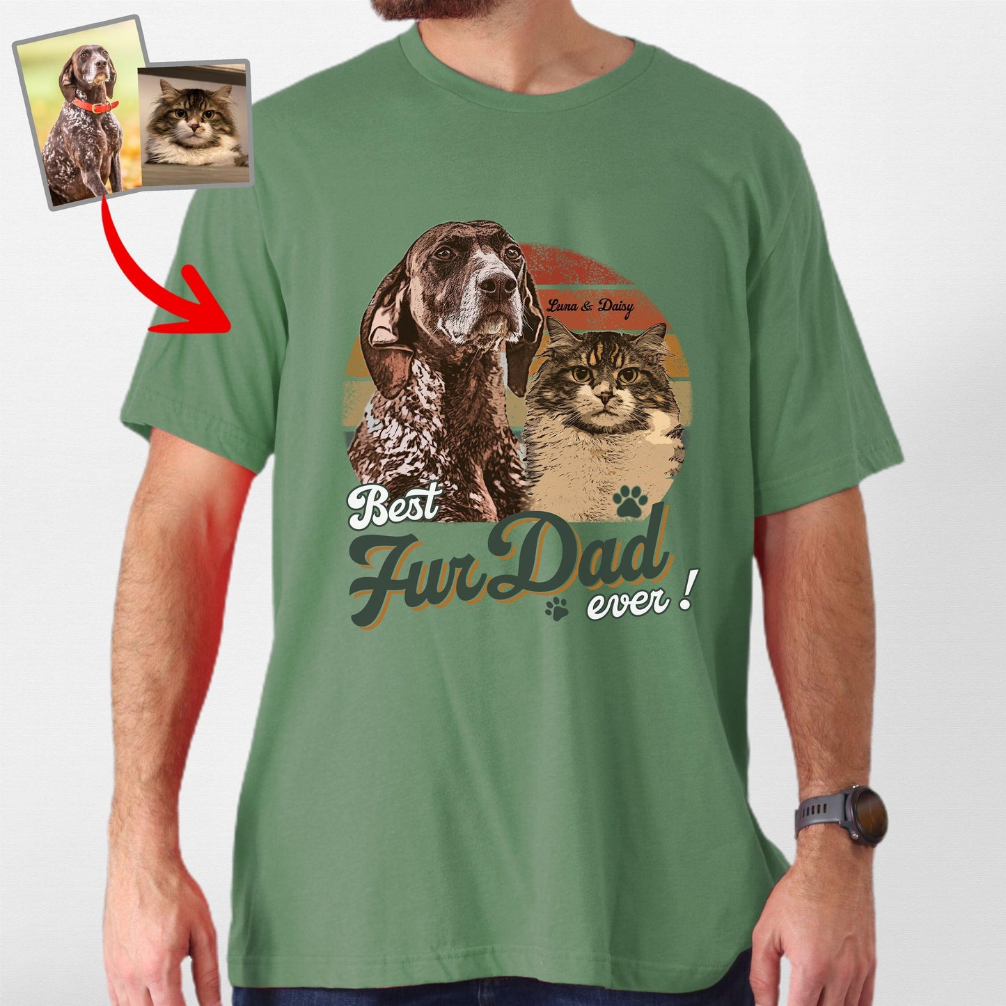 Vintage Style Best Dog Dad Ever T-Shirt