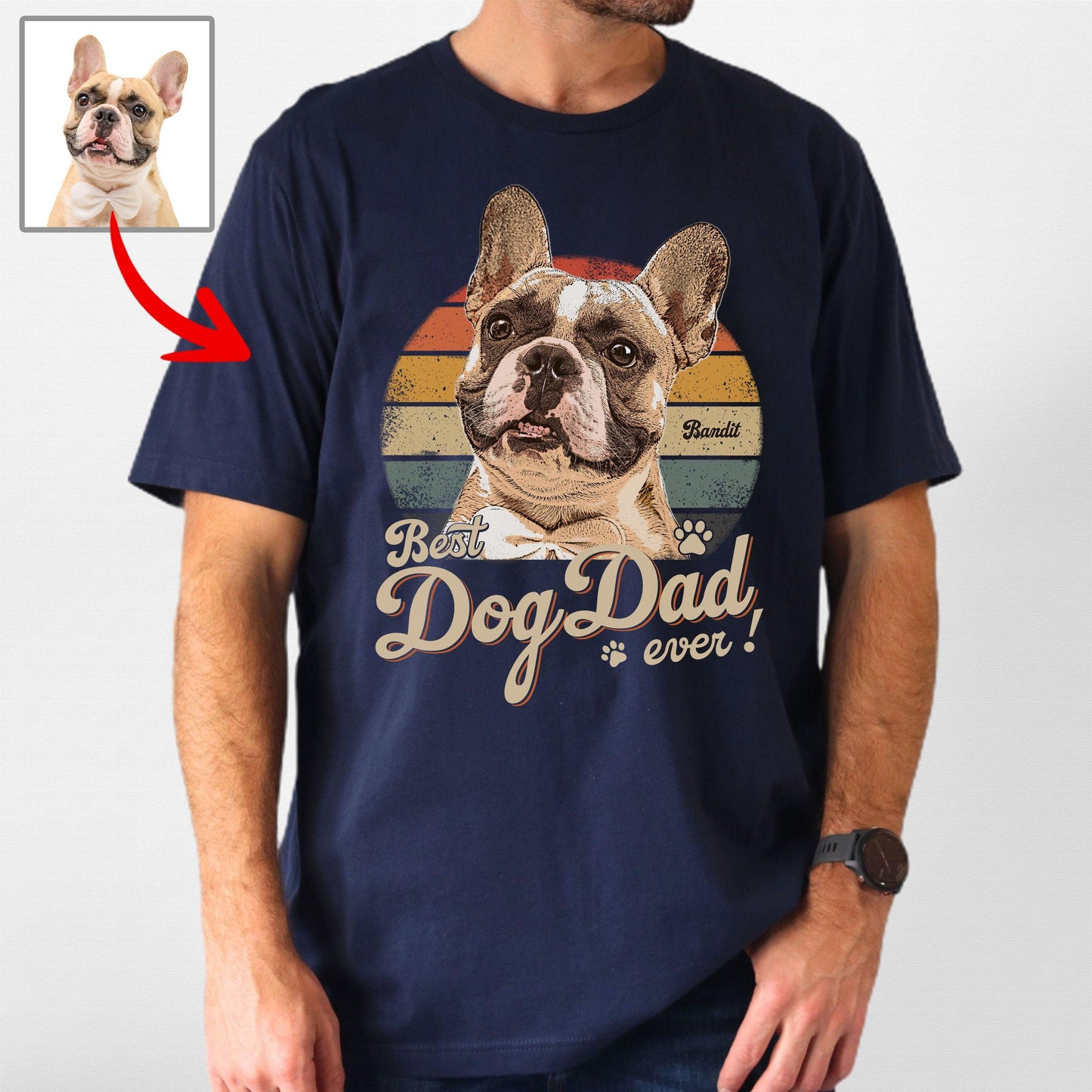 Vintage Style Best Dog Dad Ever T-Shirt
