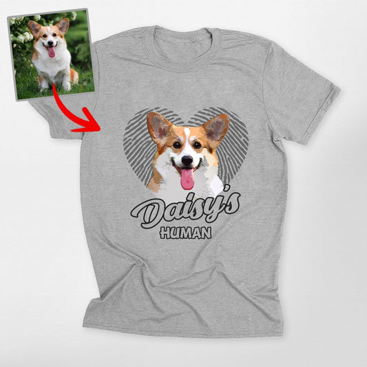 Lovable Custom Dogface in Heart T-shirts