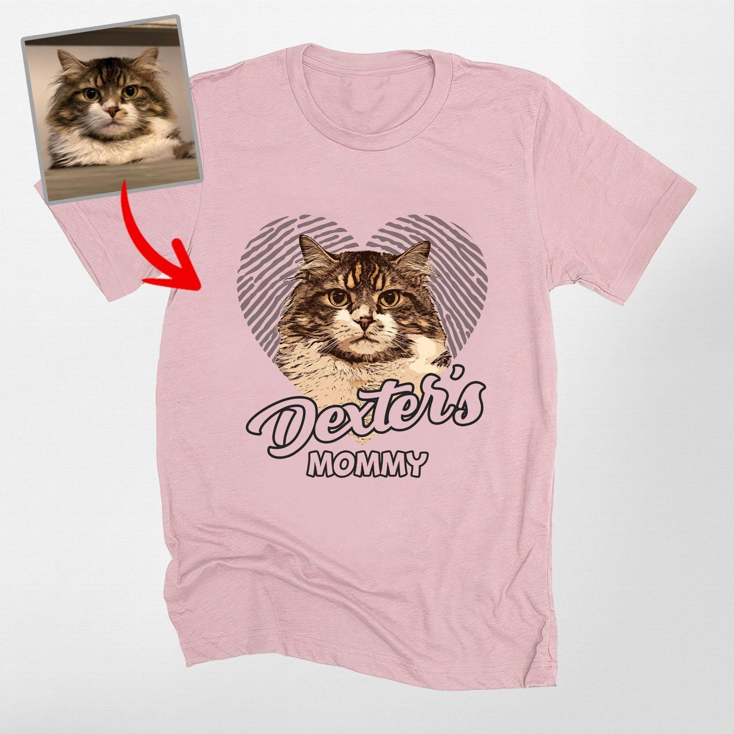 Lovable Custom Dogface in Heart T-shirts