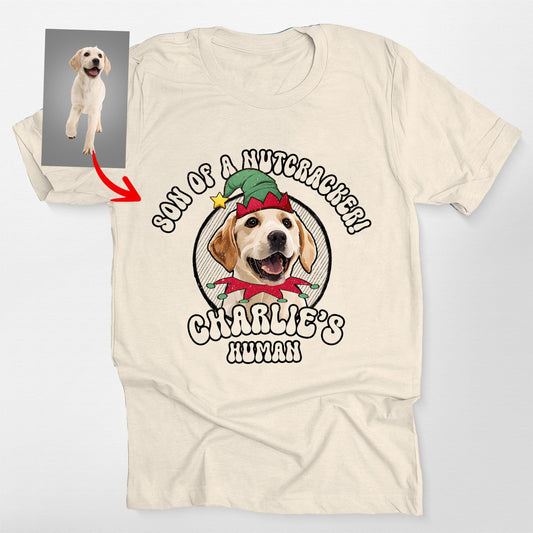 Funny Dog Elf Christmas T-Shirt For Fog Lovers. Bella Canvas Tee
