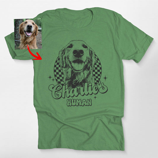 Groovy Checkered Custom Dogface Unisex T-shirt