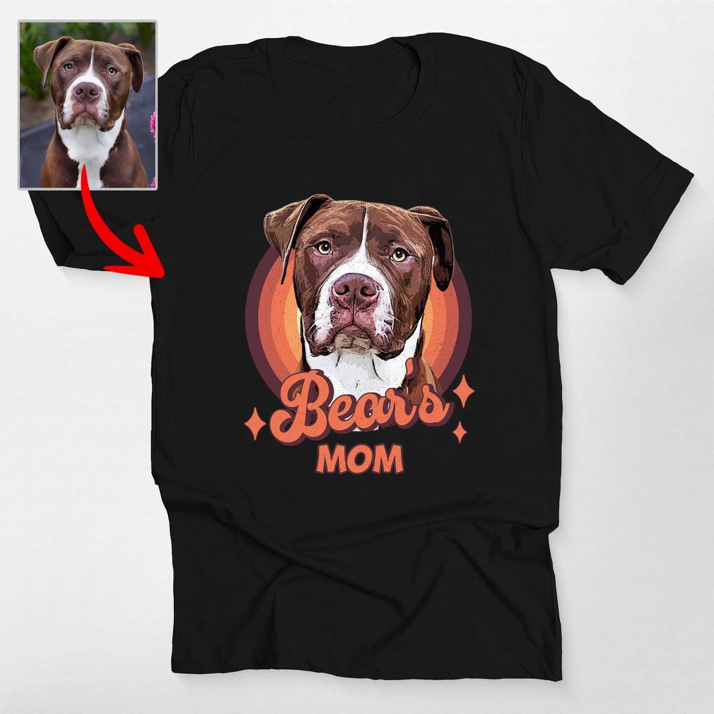 Retro Dog Portrait Bella Canvas T-Shirt – Gift for Dog Lovers