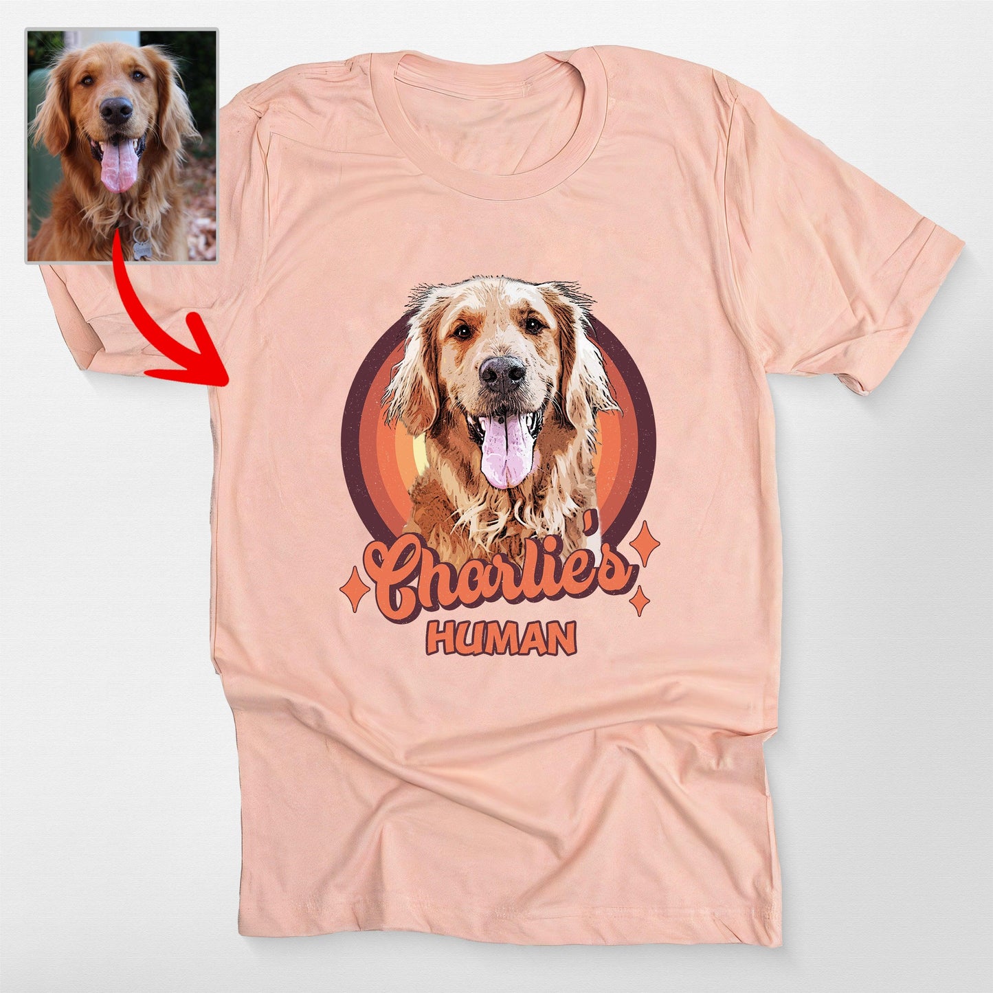 Retro Dog Portrait Bella Canvas T-Shirt – Gift for Dog Lovers