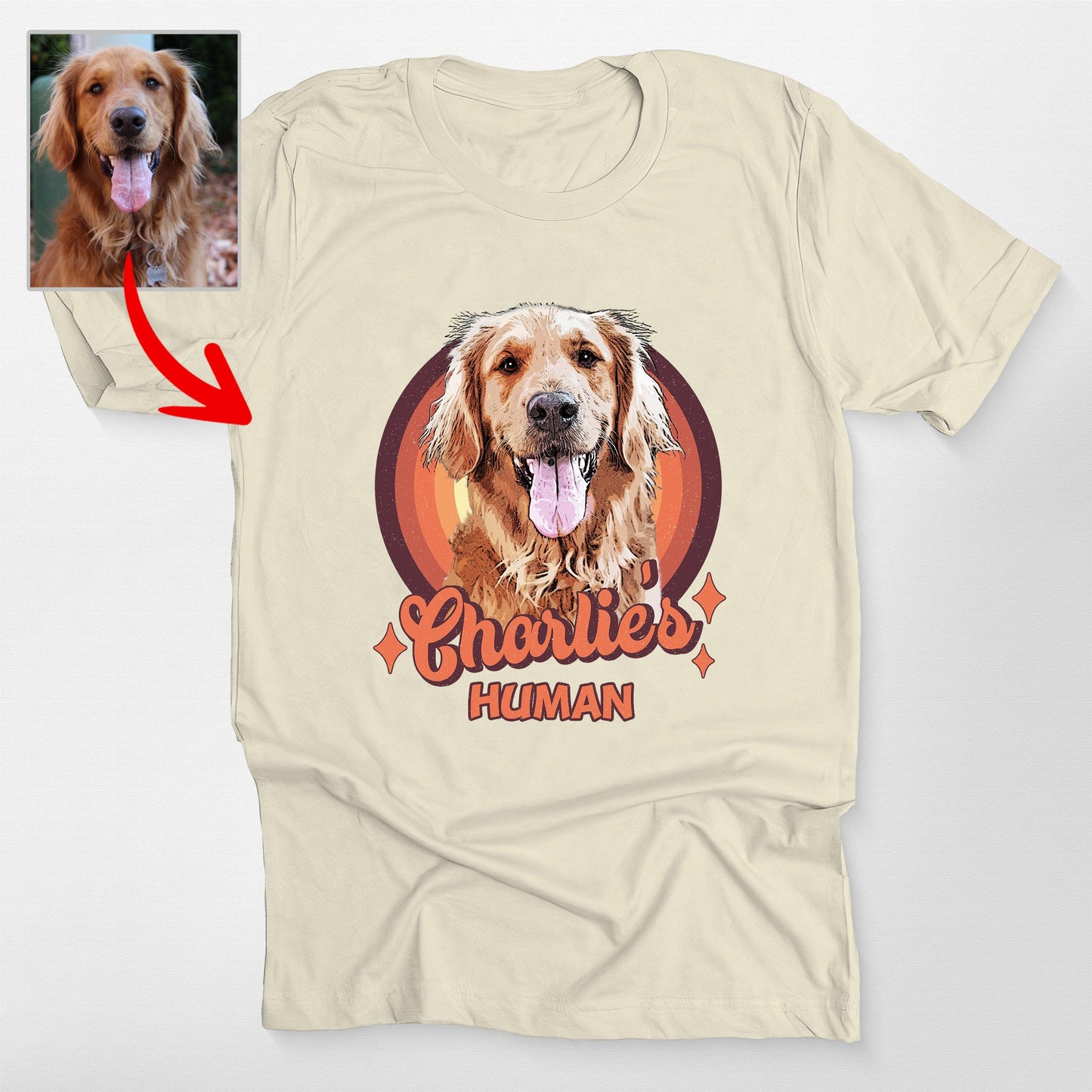 Retro Dog Portrait Bella Canvas T-Shirt – Gift for Dog Lovers