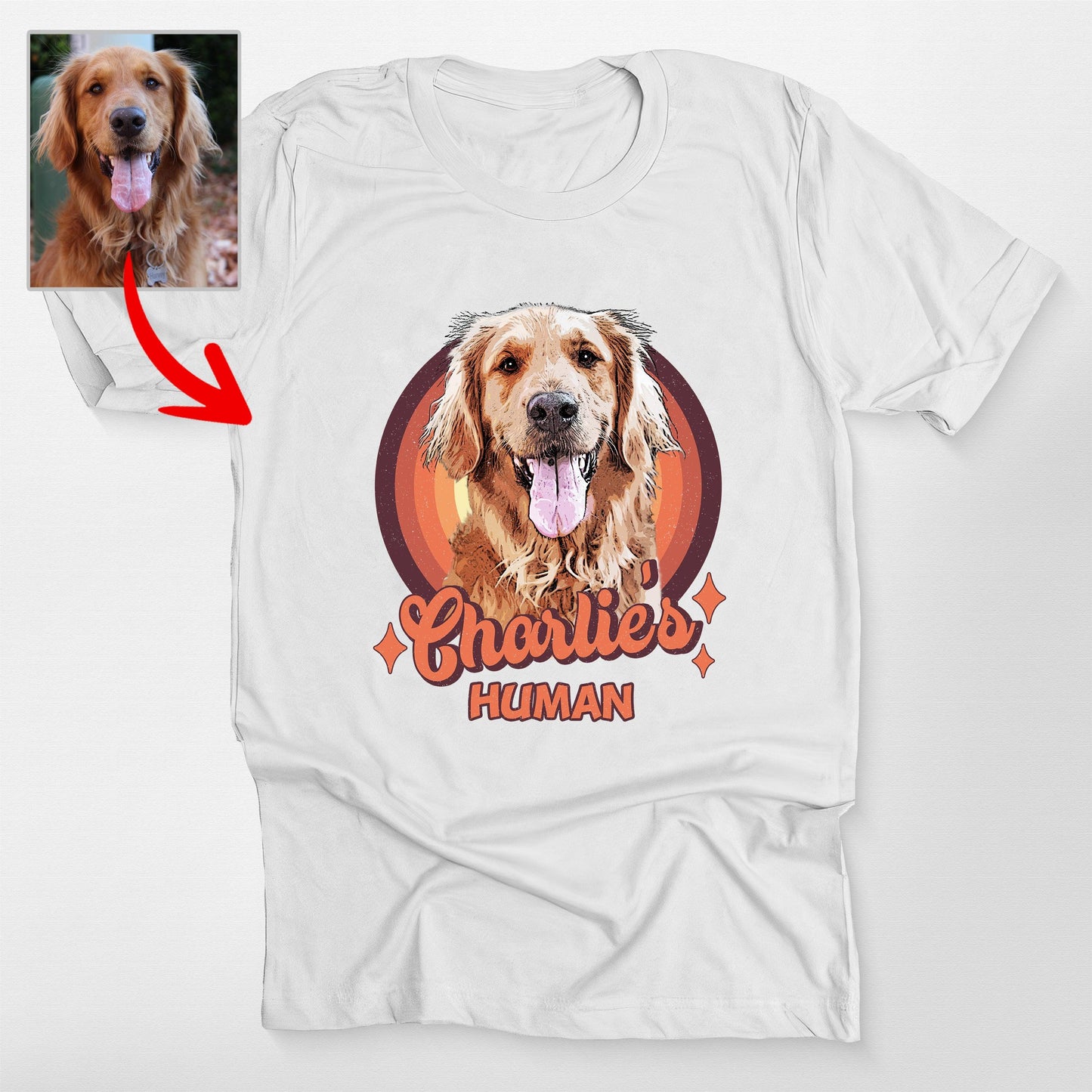 Retro Dog Portrait Bella Canvas T-Shirt – Gift for Dog Lovers