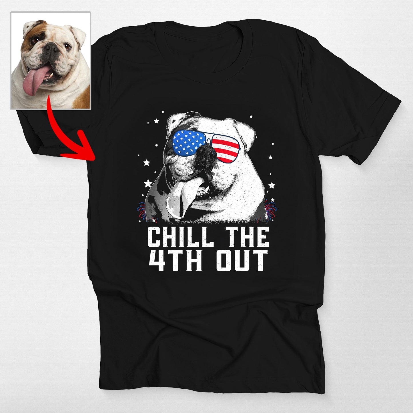 Custom Dog 'Merica Shirt – Bella Canvas Tee for Patriotic Dog Lovers